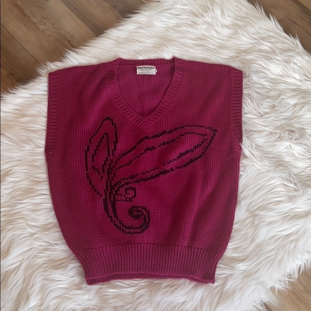 Vintage Personal brand knit pink sweater vest​​​​​​​​​​​​​​​
